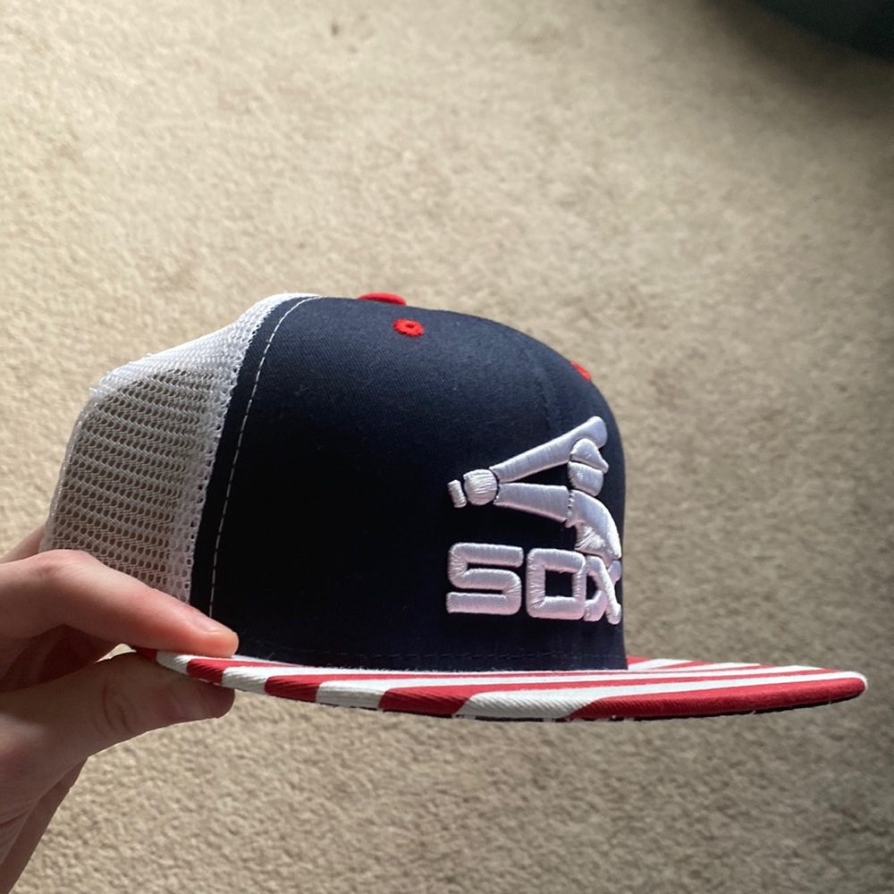 White Sox flat bill USA snapback cap